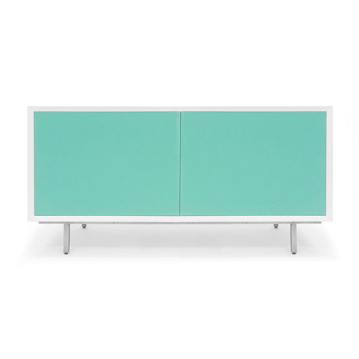 Credenza Nico 2-Door - Solid Acqua & White - Vinkel