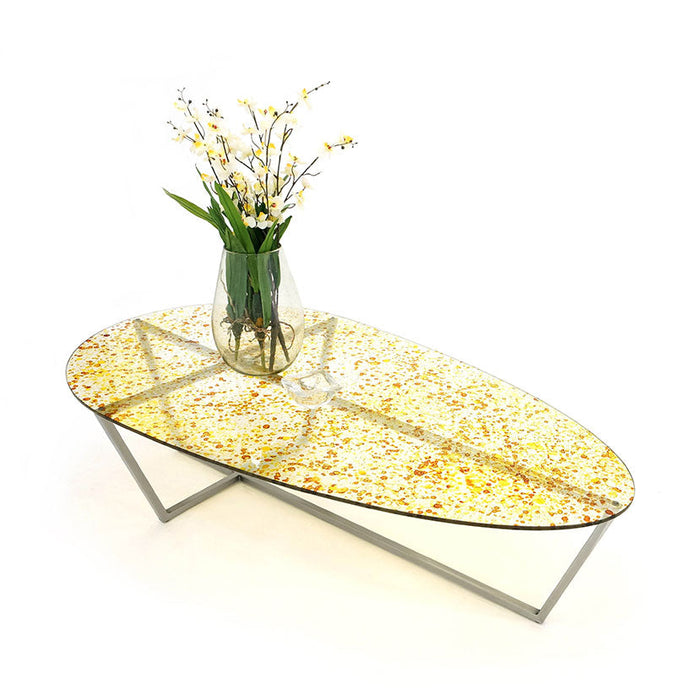 Mesa de Centro Drop - Translucent Amber Splat