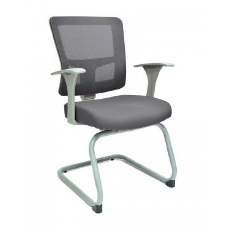 Silla visitante Quadra respaldo mesh gris