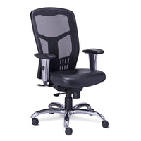Sillon Ejecutivo en Malla Tapizado en Piel Accesorios en Aluminio