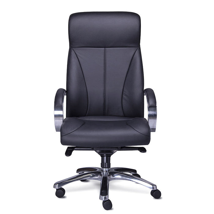 Sillon ejecutivo en piel/simil piel color negro respaldo alto