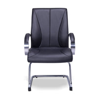 Sillon ejecutivo en piel/simil piel color negro respaldo bajo