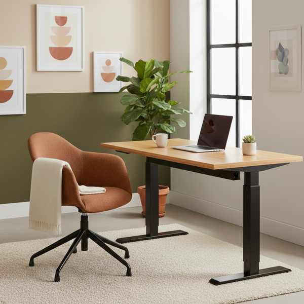 Silla ergonómica tapizada pata spider Julieta