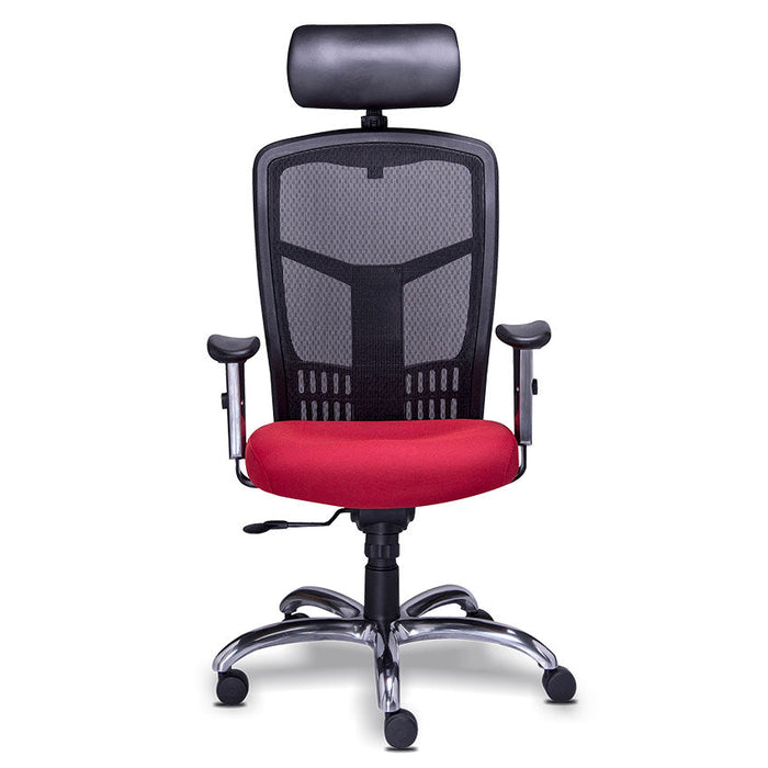 Sillon Ejecutivo En Malla Con Cabecera Tapizado en Tela