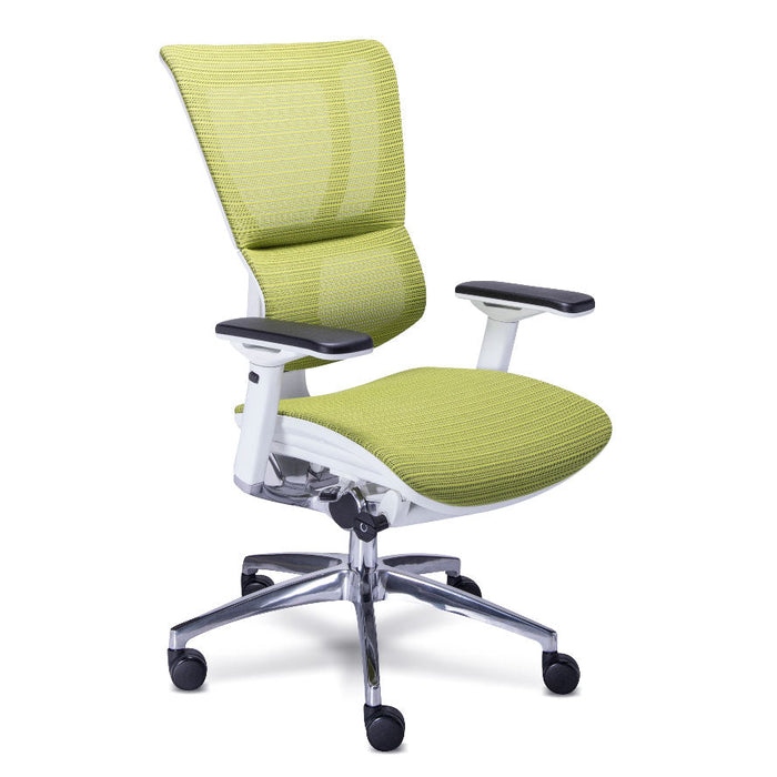 Silla staff estructura blanca red verde
