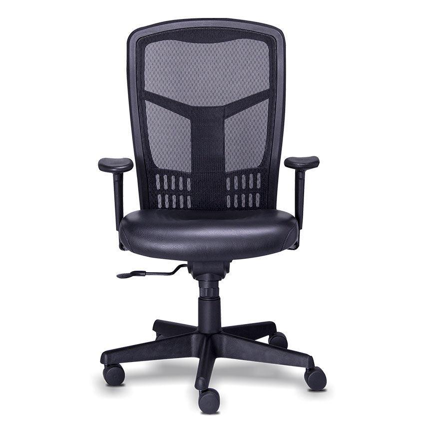 Sillon Ejecutivo en Malla Tapizado en Piel