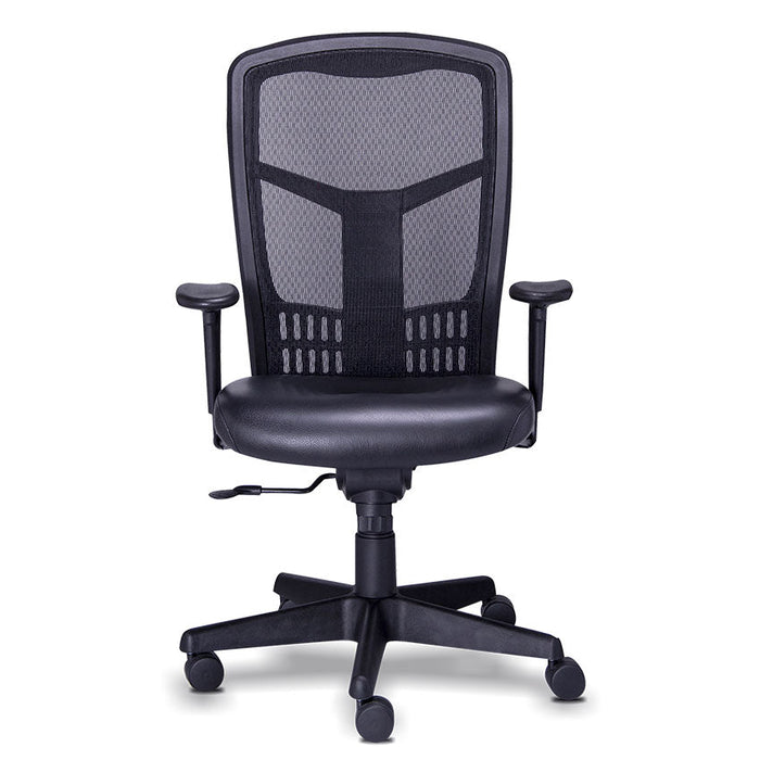 Sillon Ejecutivo en Malla Tapizado en Piel