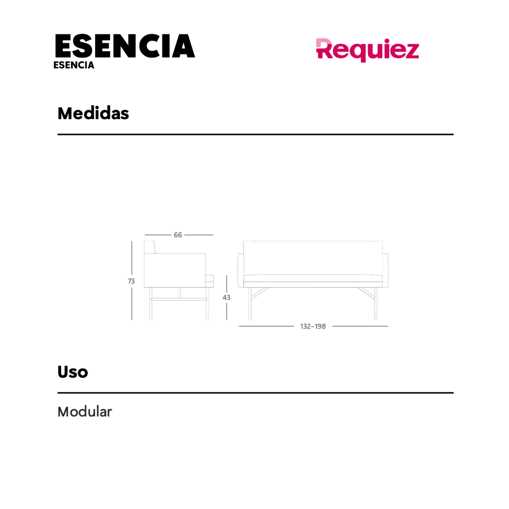 Banca Esencia Modular RE-1001