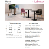 Banco Mora Con Brazos Madera de Haya Natural o Nogal Tapizada
