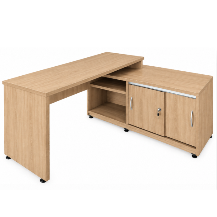 Escritorio de Melamina Sobre Credenza JA-002