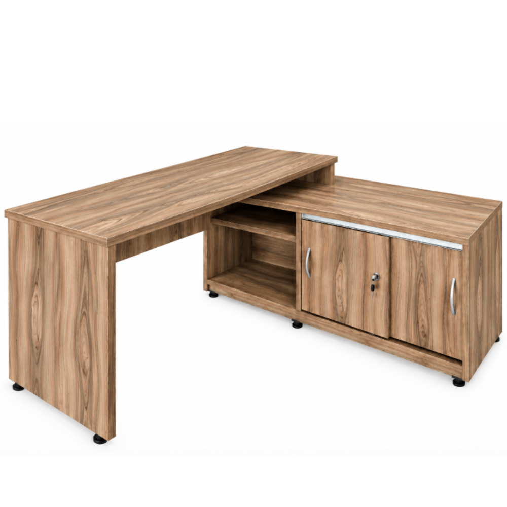 Escritorio de Melamina Sobre Credenza JA-002