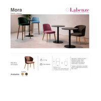 Silla Mora B Madera de Haya Natural o Nogal Tapizada