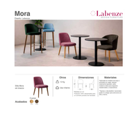 Silla Mora Madera de Haya Natural o Nogal Tapizada