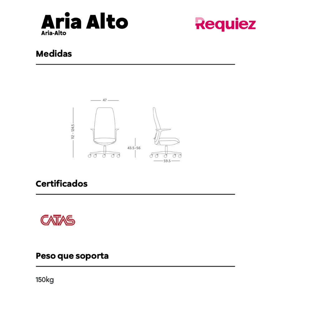 Sillón Ejecutivo Aria Respaldo Alto