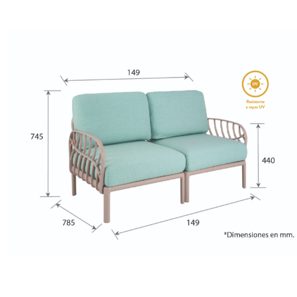 Sillón Laurel 2 plazas