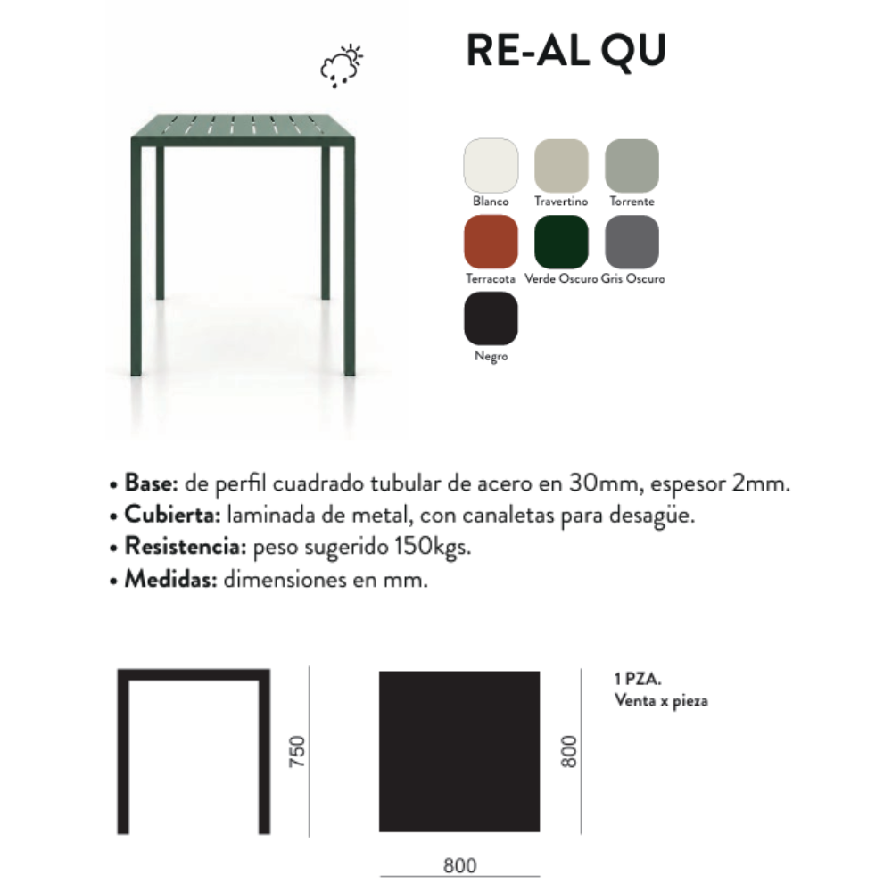 Mesa de Exterior RE-AL QU