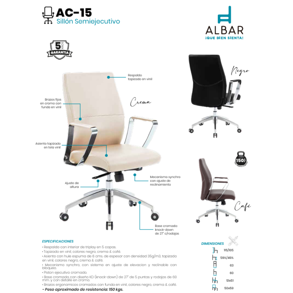 Silla Semi Ejecutiva AC-15