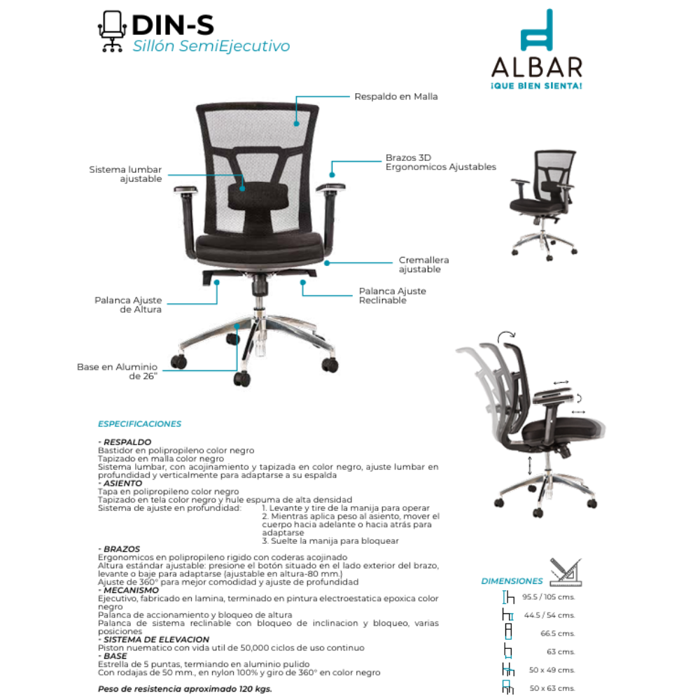 Silla Semi Ejecutiva Din-S