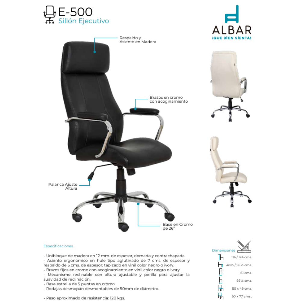 Sillón Ejecutivo E-500