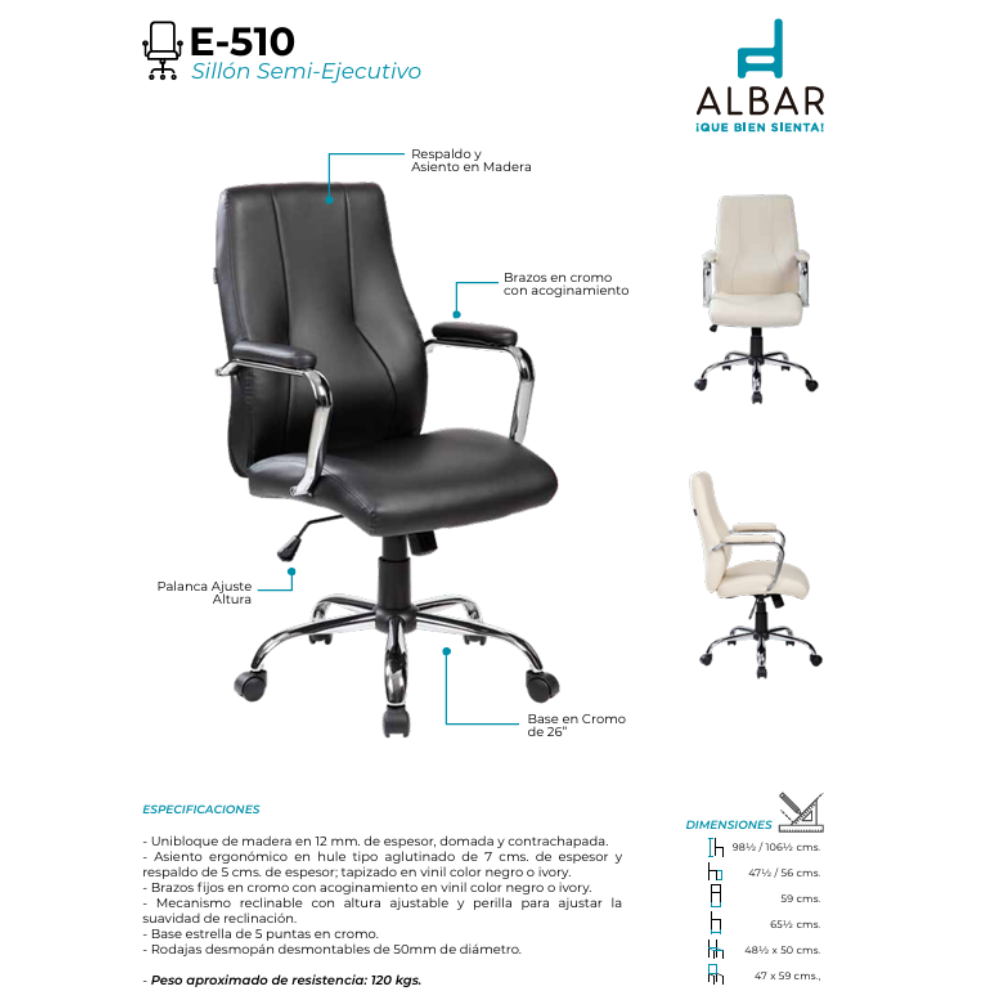 Sillón Semi Ejecutivo E-510