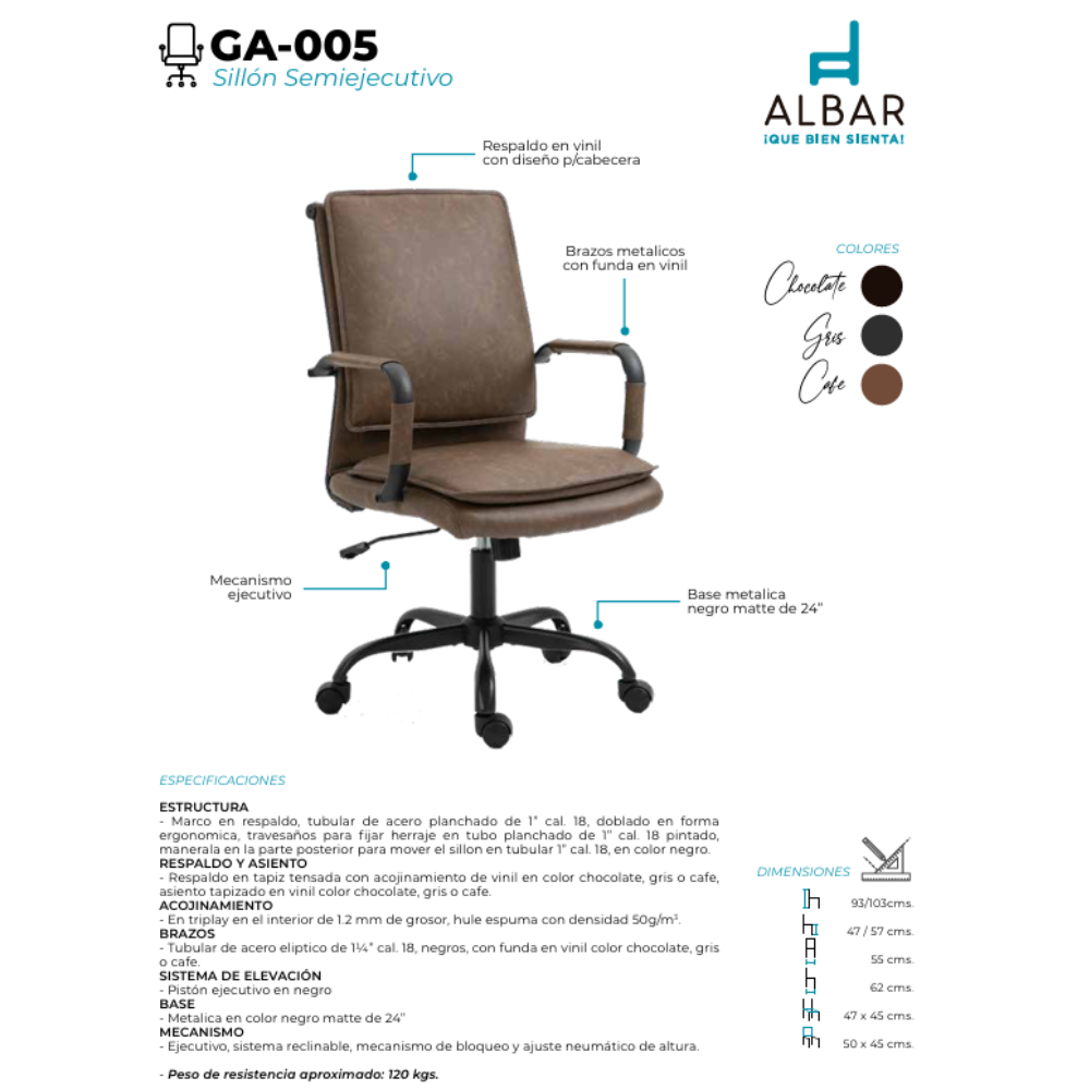 Sillon Semi Ejecutivo GA-005