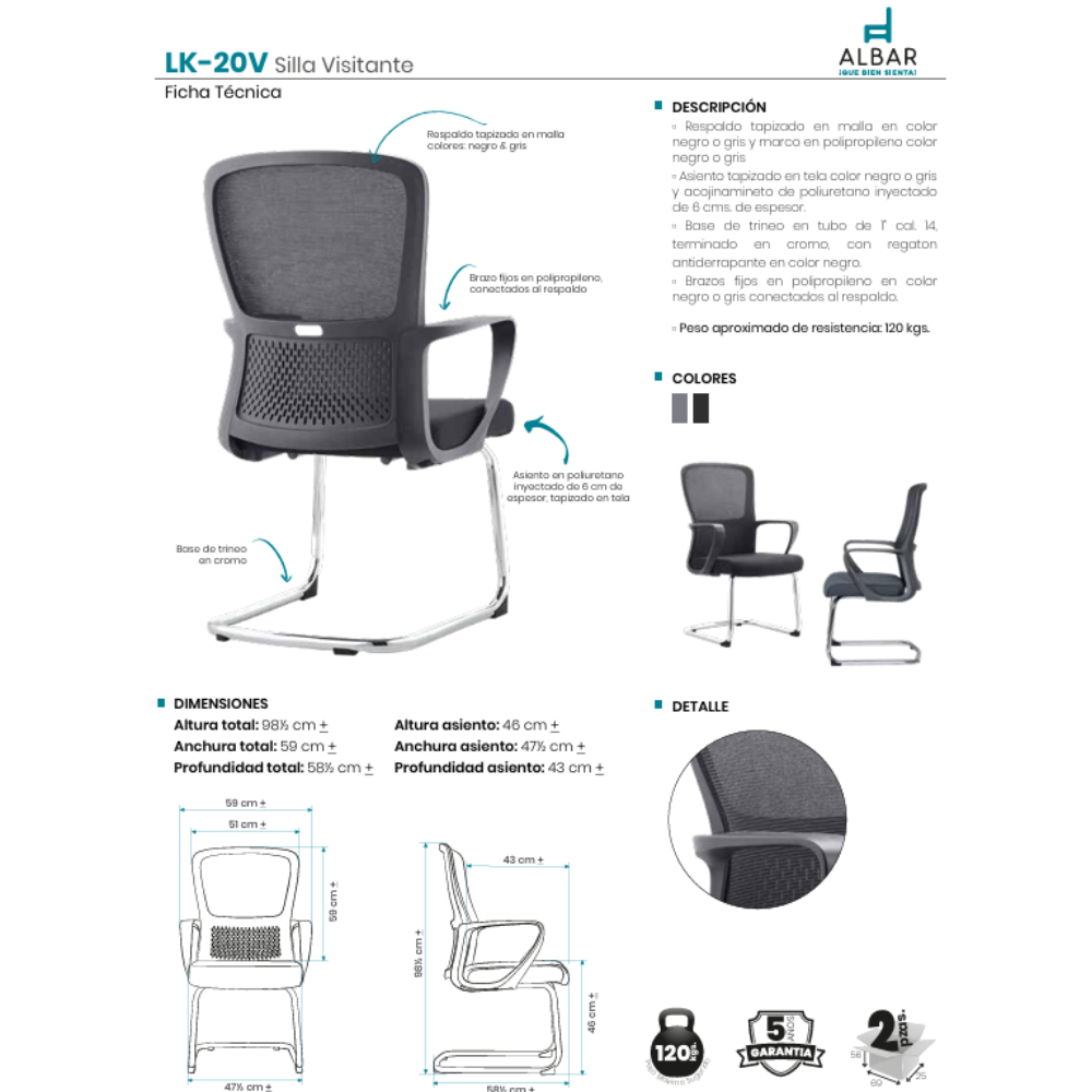Silla para Visitante LK-20V