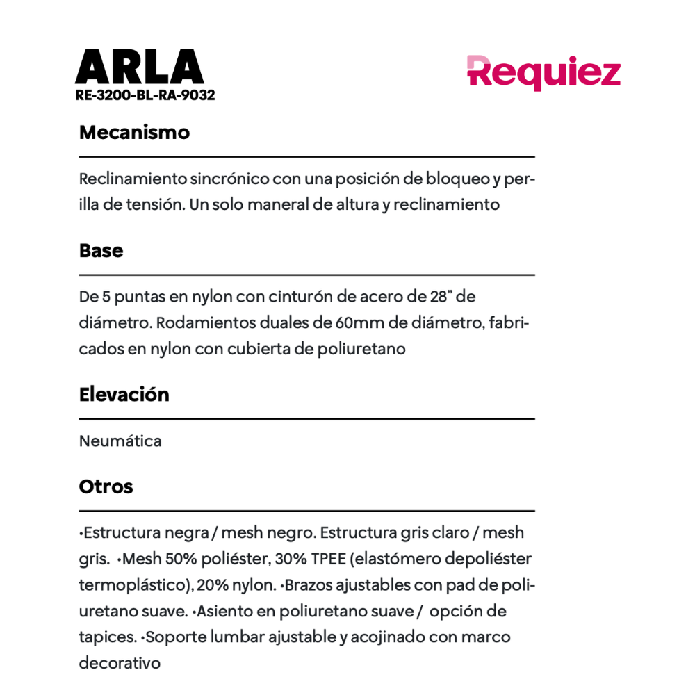 Silla Ejecutiva Arla RE-3200