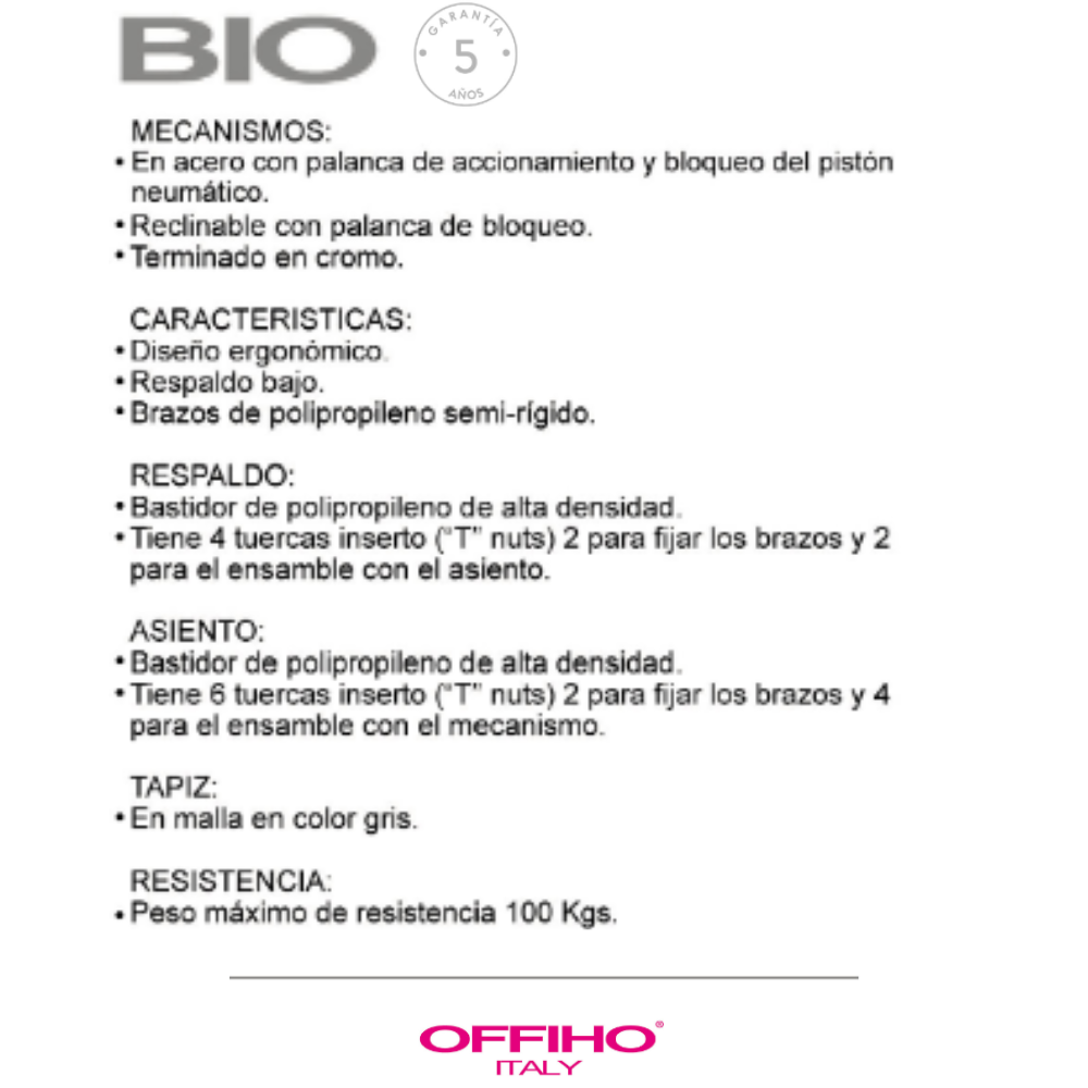 Silla Ejecutiva Bio negro