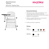 Silla de Capacitacion Outline Edu RE-616