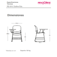 Silla de Capacitacion Outline Edu RE-616