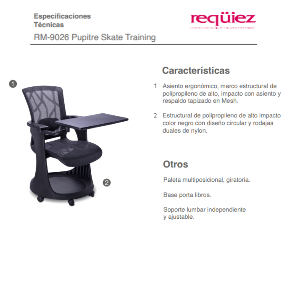 Silla de Capacitacion Skate Training RM-9026