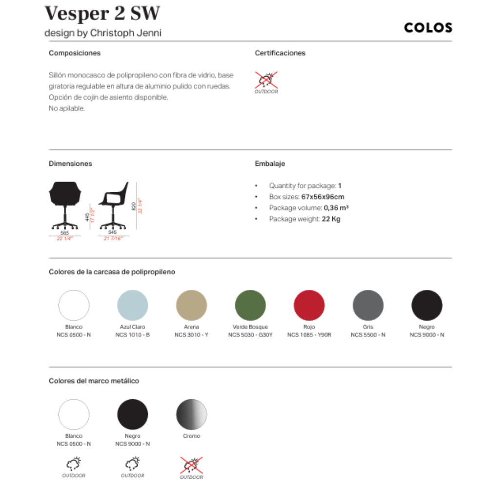 Silla Vesper 2SW