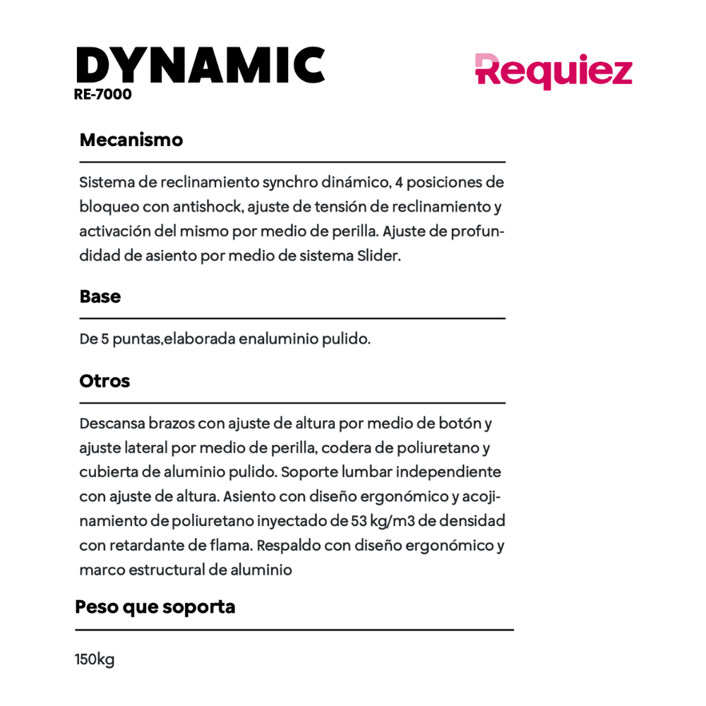 Sillón Ejecutivo Dynamic RE-7000