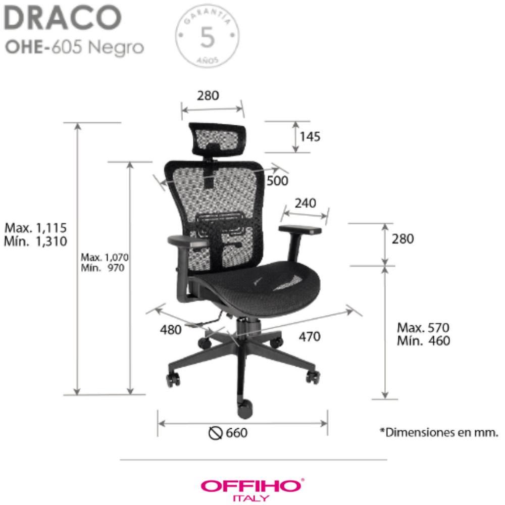 Silla Ejecutiva Draco cabecera
