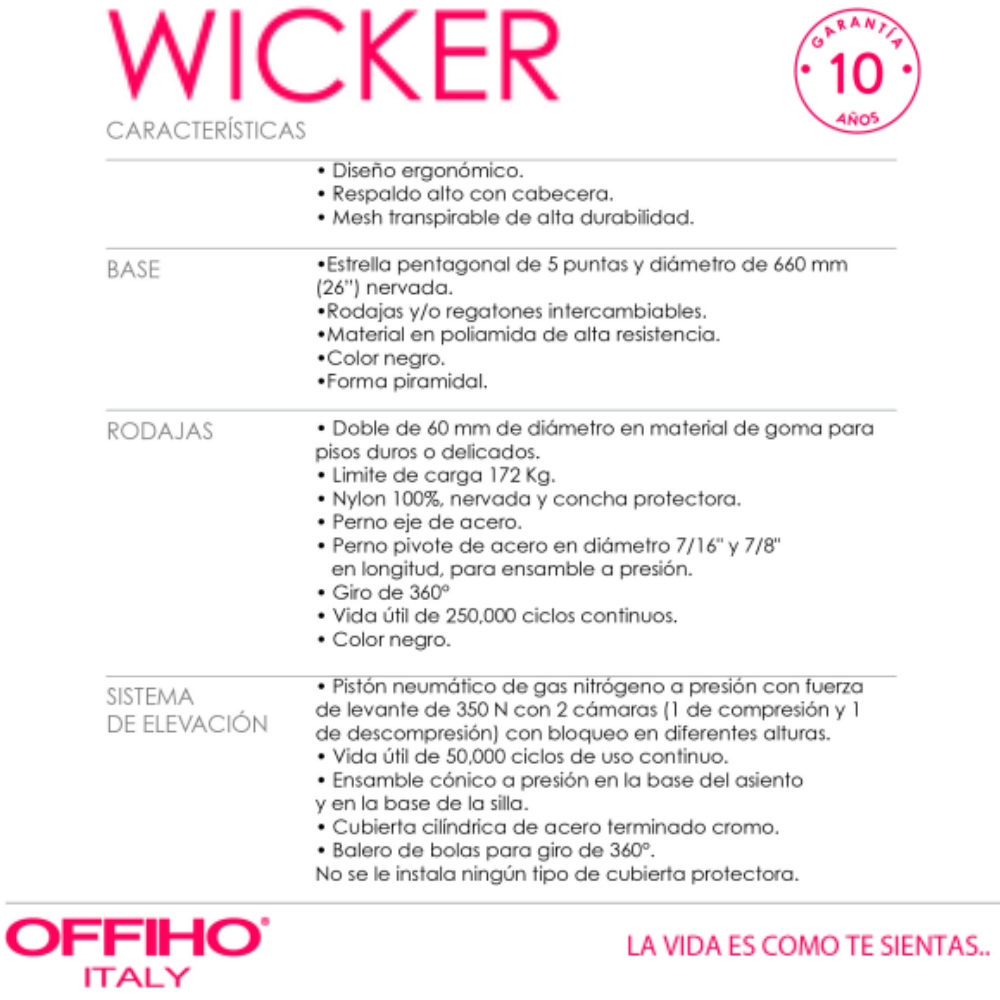Silla Ejecutiva Wicker