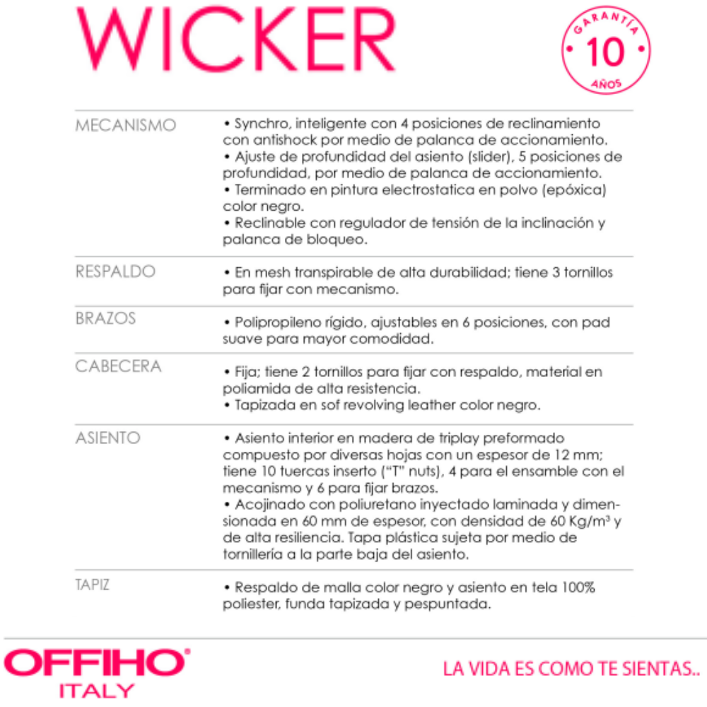 Silla Ejecutiva Wicker