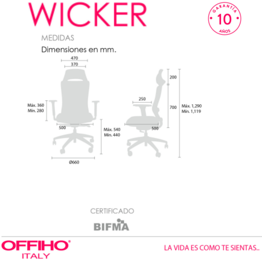 Silla Ejecutiva Wicker