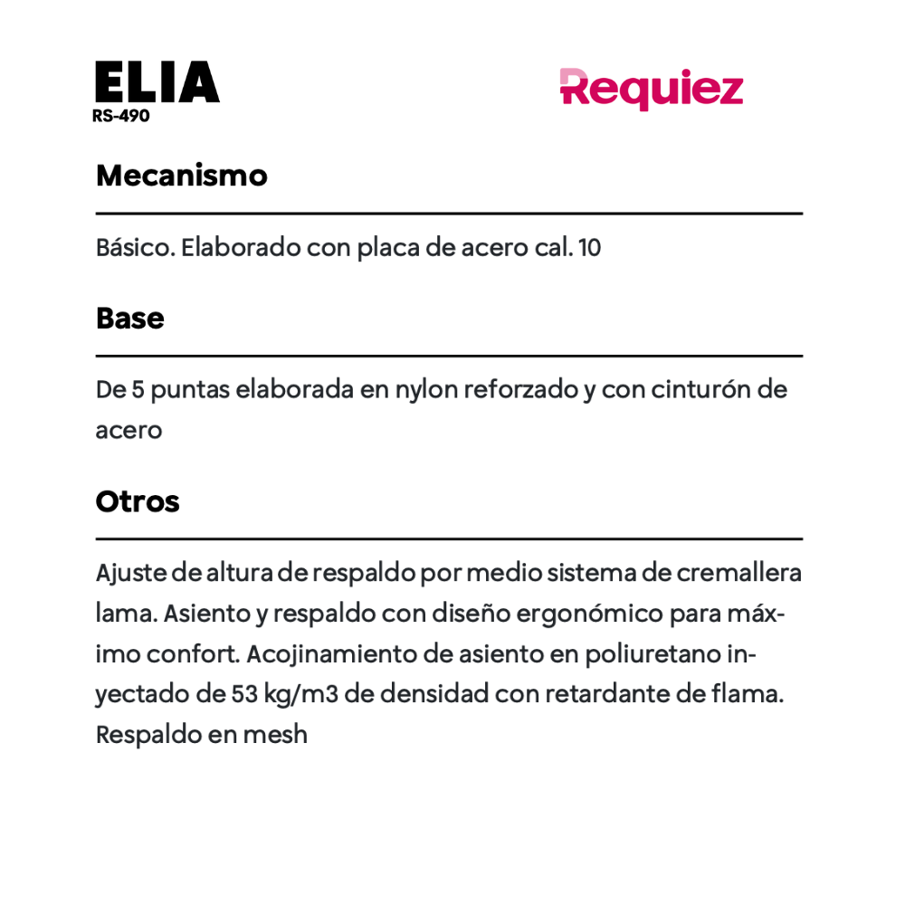 Silla Operativa Elia RS-490