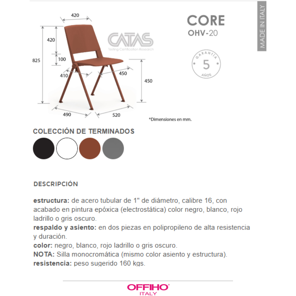 Silla para Visitante Core