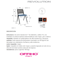 Silla para Visitante Revolution Tapizada Respaldo Malla