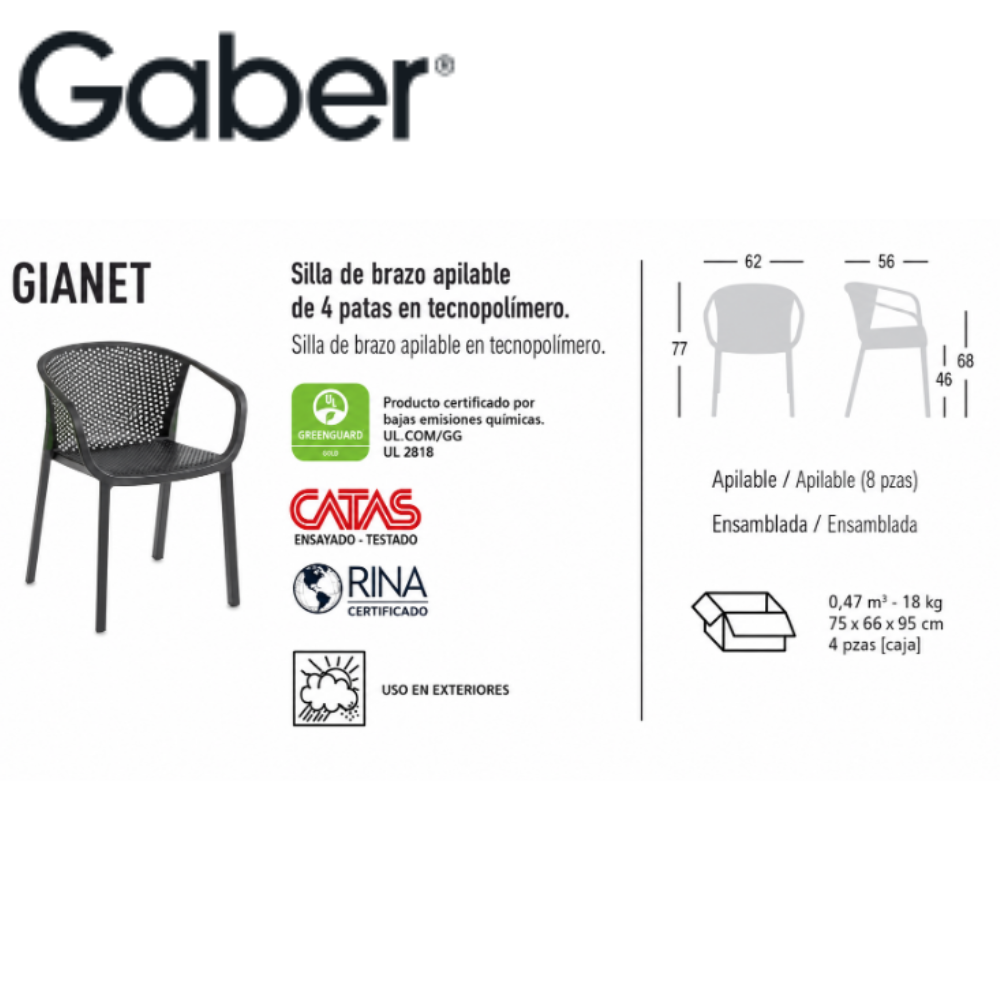 Silla Exterior Gianet