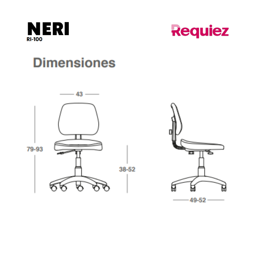 Silla Industrial Neri RI-100