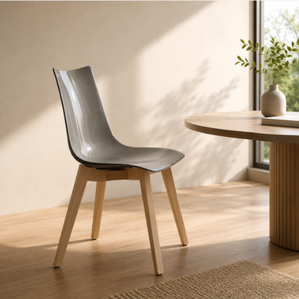 Silla Zebra 4 Patas Madera  Natural
