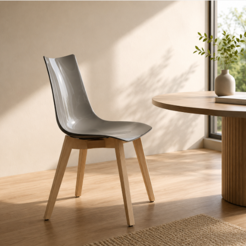 Silla Zebra 4 Patas Madera  Natural