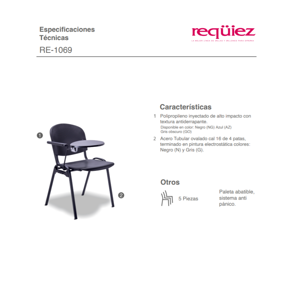 Silla Jun Training Polipropileno RE-1069