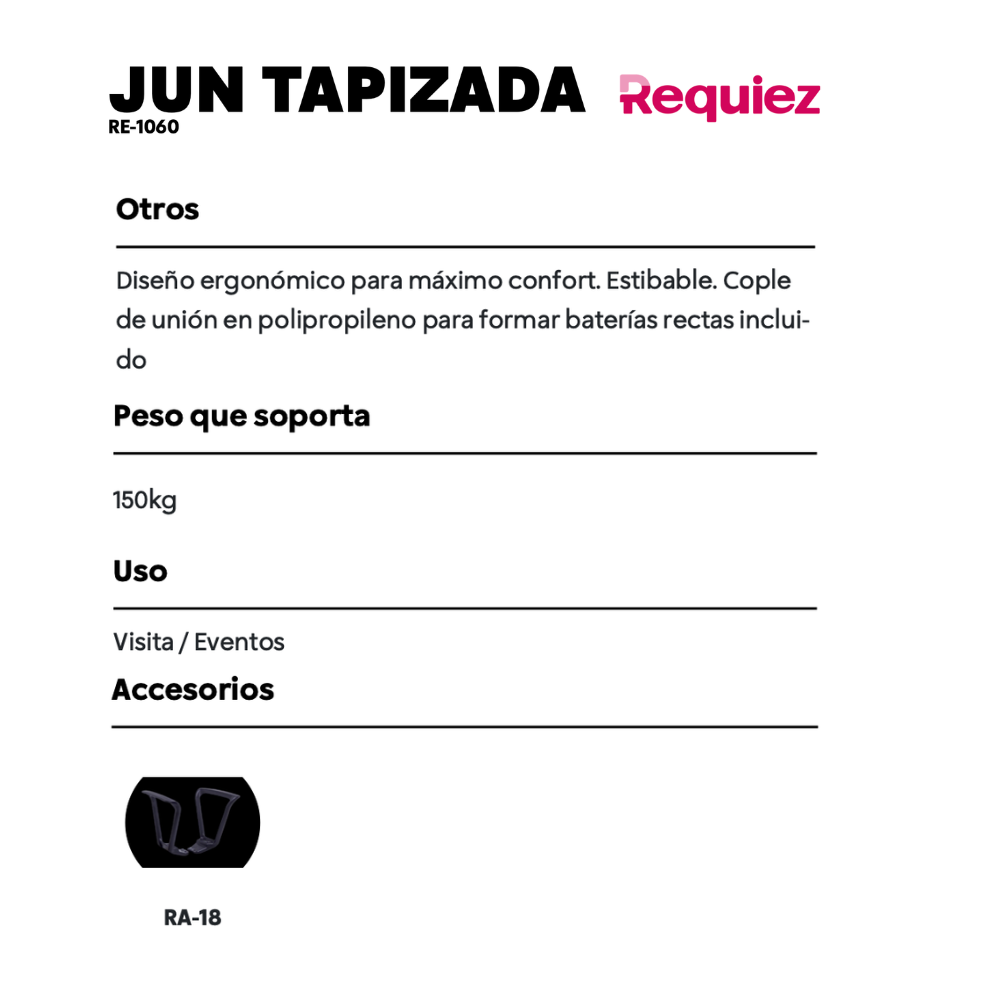 Silla Jun Tapizada RE-1060