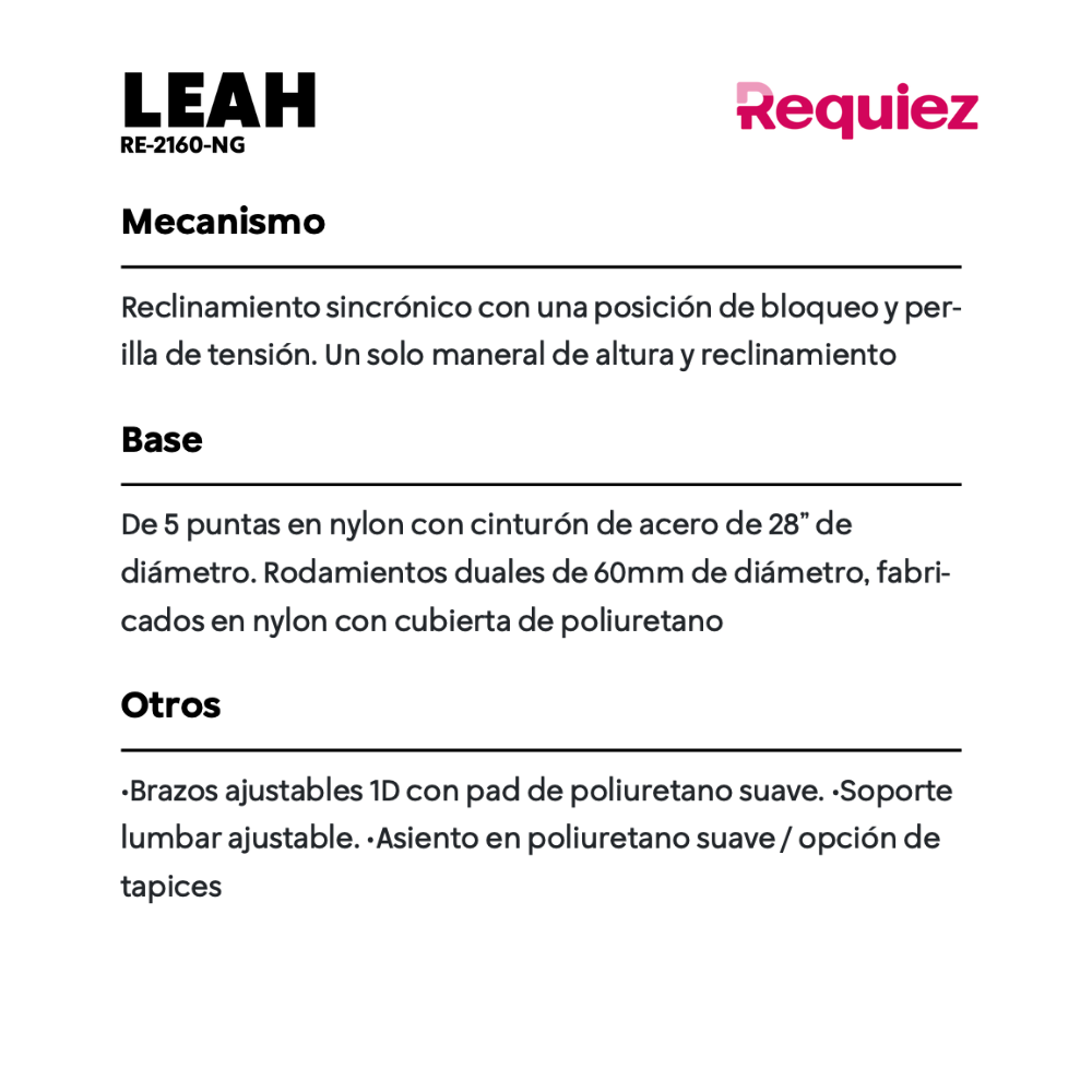 Silla Ejecutiva Lesah RE-2160