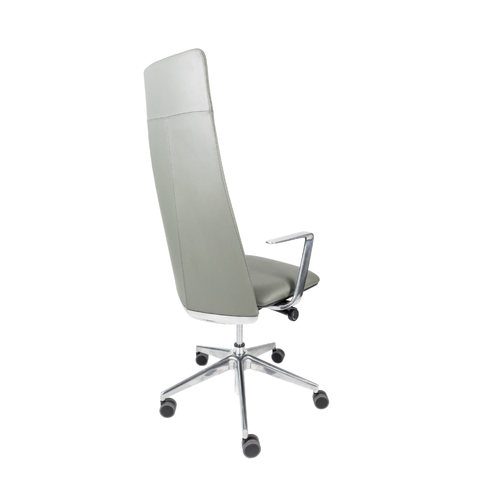 Sillón Ejecutivo Lorenzo Respaldo Alto Tapizado en Piel Accesorios en Aluminio RP-5050/AL