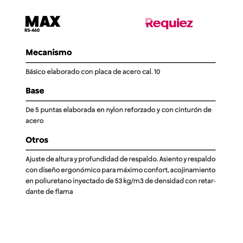 Silla Operativa Max RS-460