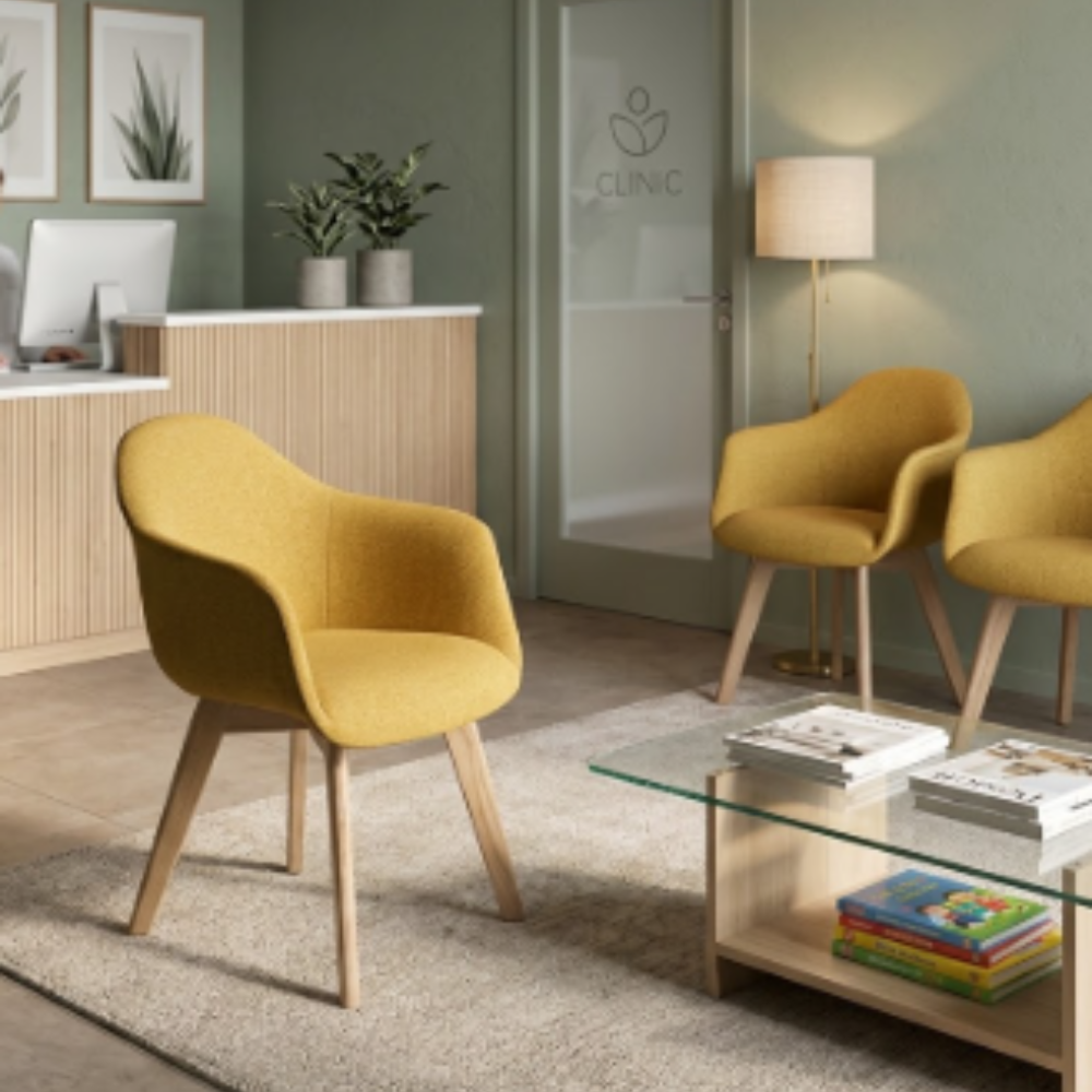 Silla Interior Alessia Base 4 Patas Madera